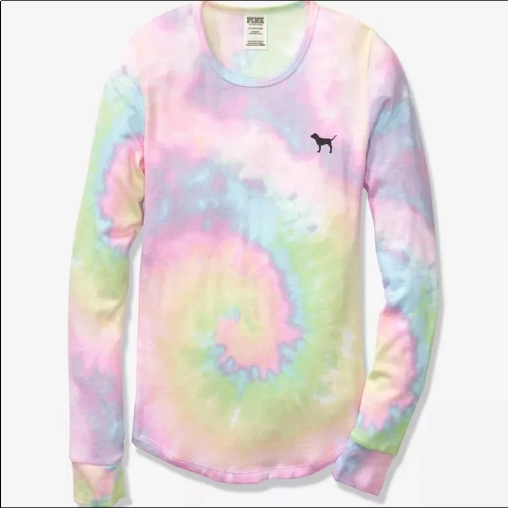 VS PINK LONG SLEEVE COZY SLEEP TEE